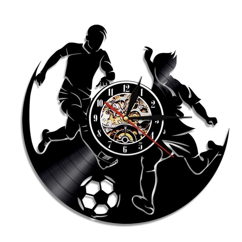 Orologi da terra & Orologi da parete: Schallplatten Uhr Fussball – Nuovo e nell'imballaggio originale da Arth venduto da Top-E 2