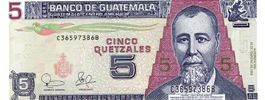 Guatemala 5 Quetzal 2003 P-106 UNZ