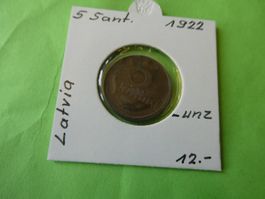 Lettland 1922, 5 Sant