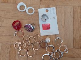 Lot Fingerringe Modeschmuck neu