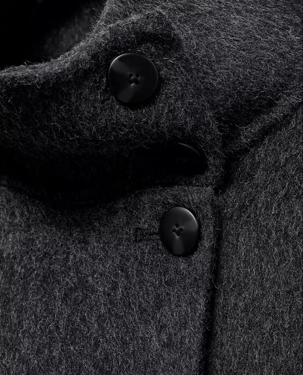 Mango Mäntel: Mango grey Handmade wool coat with high collar  – Neu (gemäss Beschreibung) aus Morges von sof_tlh5 3