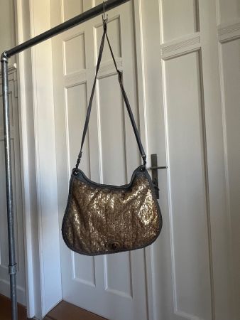 Caterina Lucchi Tasche mit goldenen Pailetten, unbenutzt!