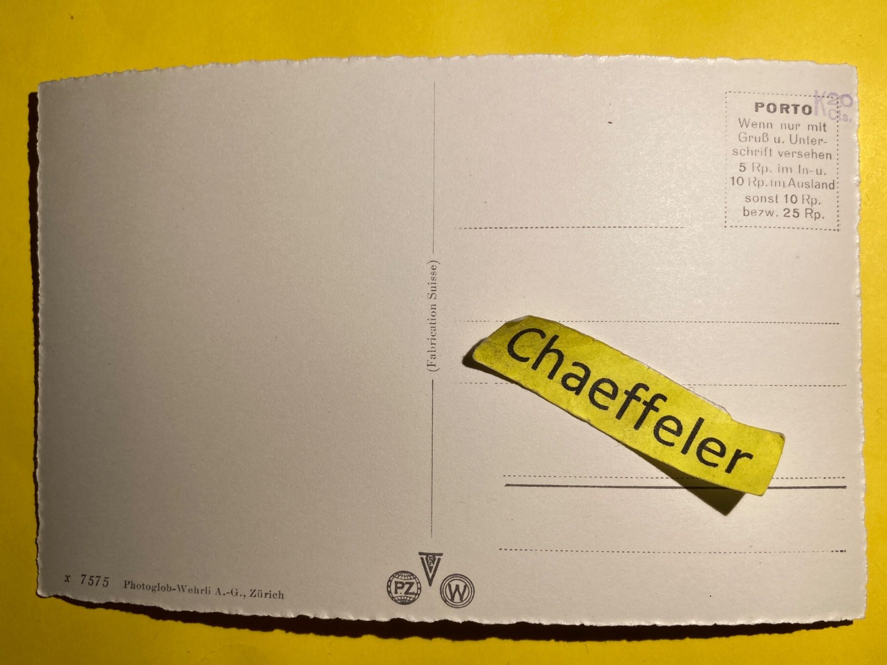 Cartoline postali: Aarau. Springbrunnen und Kettenbrücke – Usato da Zürich venduto da Chaeffeler 1