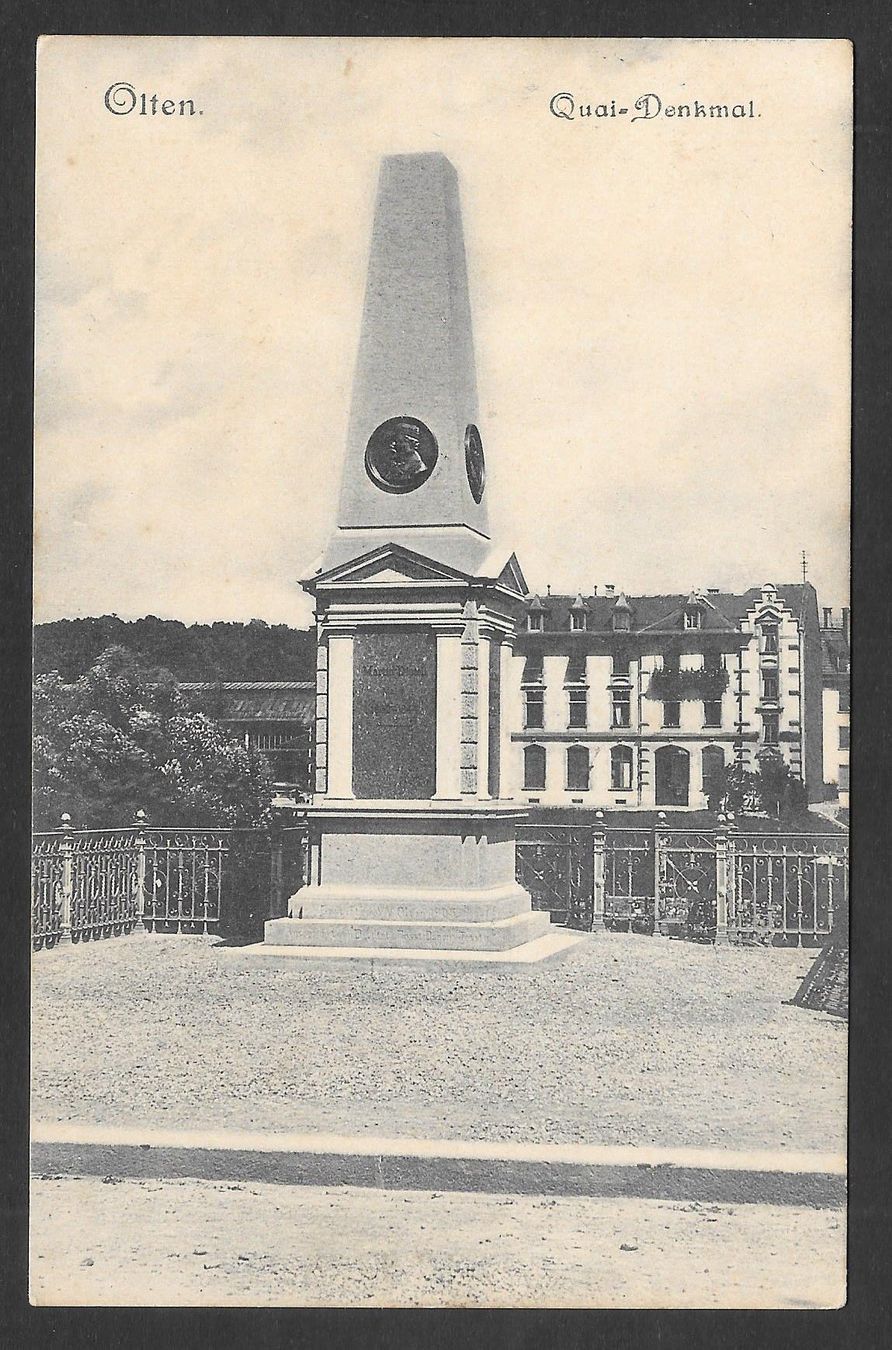 Cartoline postali: Olten Quai Denkmal – Usato da Olten venduto da clotaldi