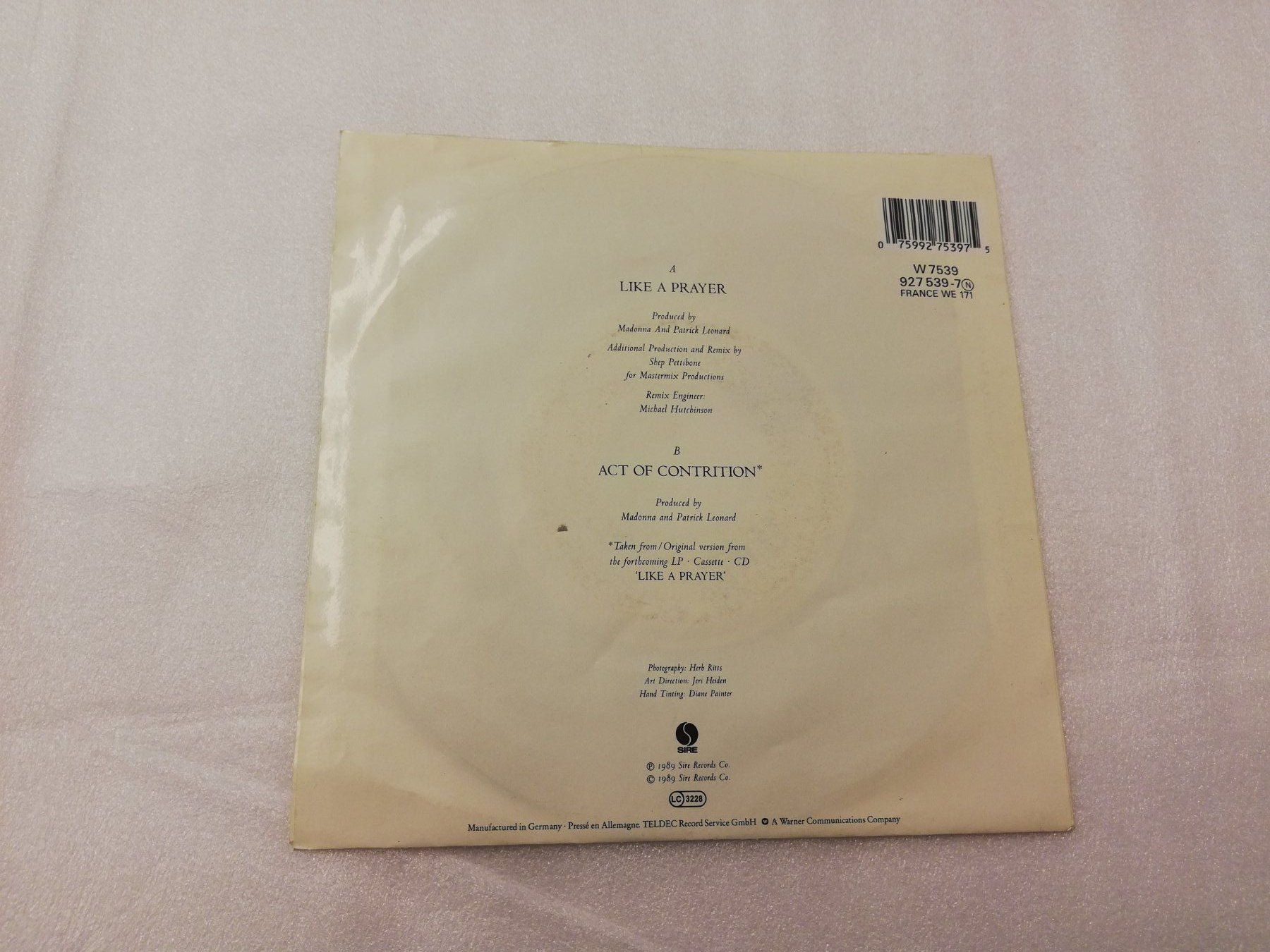 Schallplatten: MADONNA - LIKE A PRAYER (SINGLE 7") – Gebraucht aus Bern von Vinylsound.ch 1