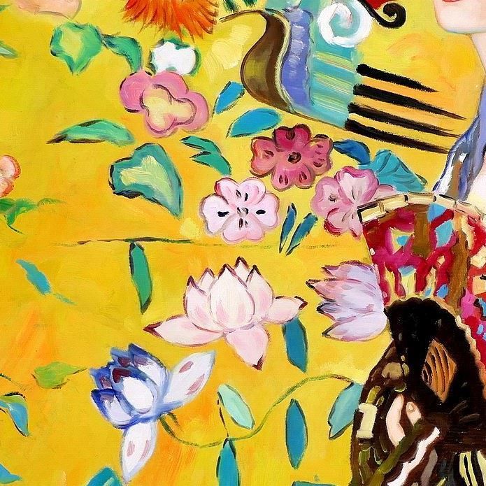 Riproduzioni & Creazioni: Gustav Klimt - Frau mit Fächer – Nuovo (secondo la descrizione) da Larnaca venduto da KunstDepot24 5
