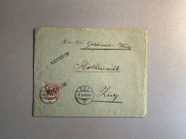 Brief von Neuheim nach Zug