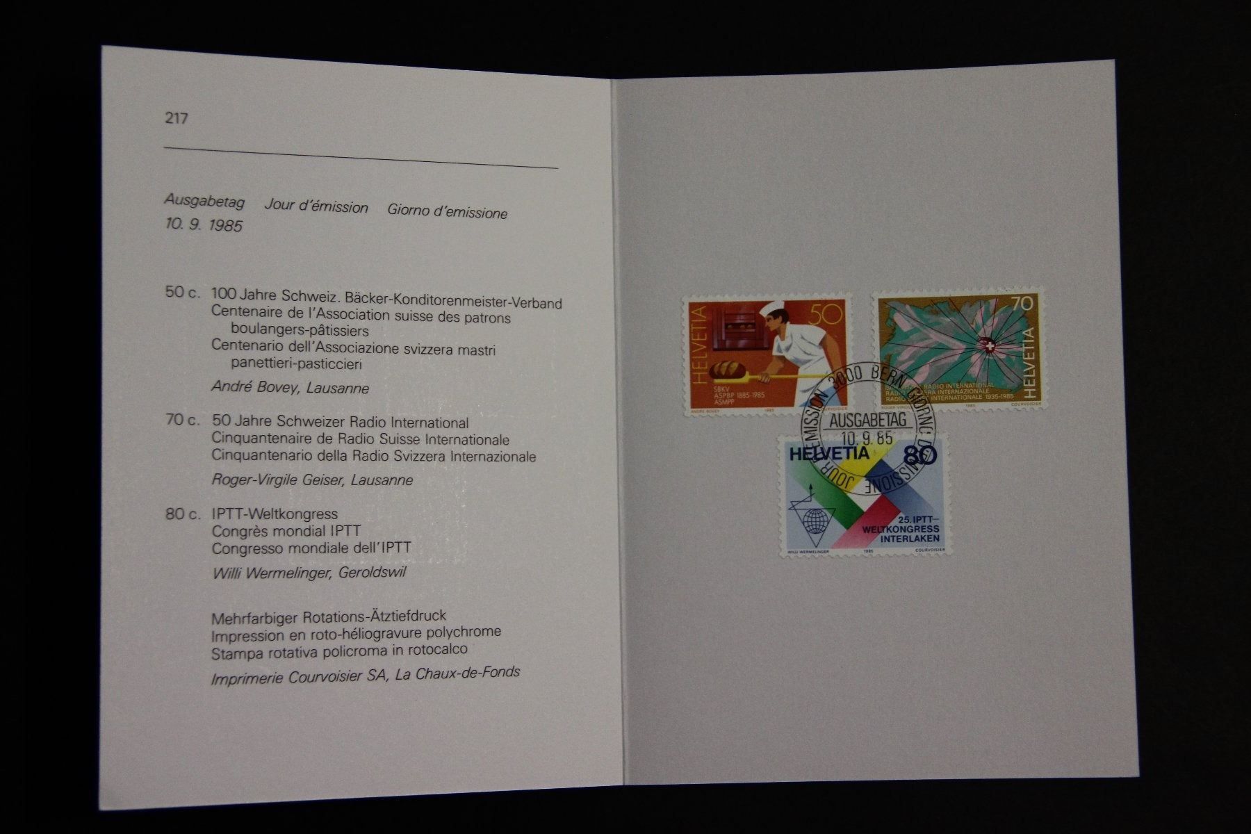Tous les timbres: Schweiz 1985 - Sondermarken 2 – Neuf (Voir description) à Jona par Southafrica07