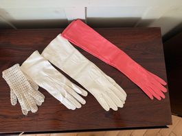 Vier Paar Handschuhe für Theater, Anlässe,Hochzeit etc Gr. M