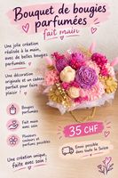 🌸 Bouquet de bougies parfumées fait main