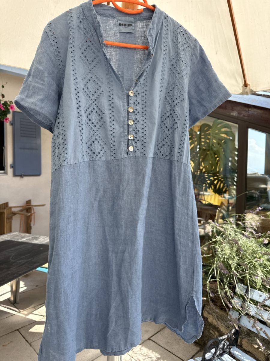 Vestiti: Robe Rodier 100% lin bleue taille S/M état neuf – Nuovo (secondo la descrizione) da Enges venduto da cordec