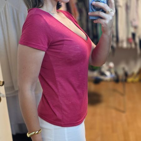 💖 Elegantes Shirt mit feinem Glitzereffekt  M