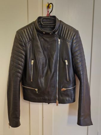 Hochwertige Damen-Lederjacke Ventcouvert schwarz, Gr. 40.