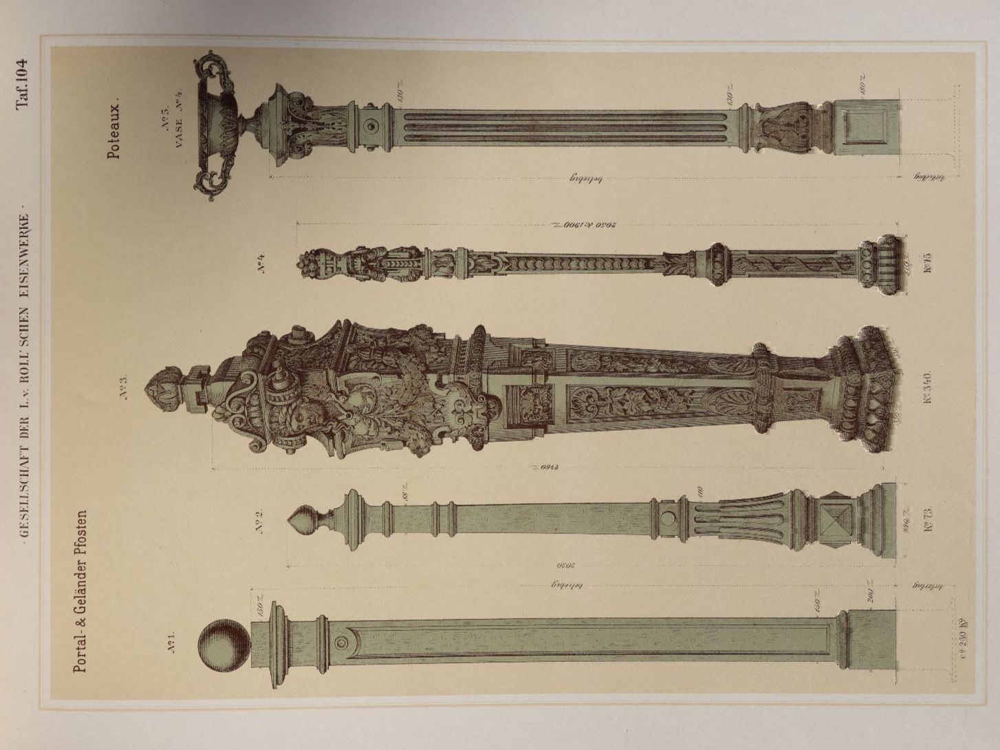 Bücher: ORNAMENT-GESELLSCHAFT VON ROLL,CLUS,1902 – Gebraucht aus Guensberg von Herzaktion 4
