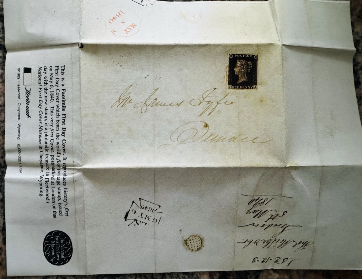 Documenti: 1989 Fleetwood Faksimile Ersttagsbrief Penny Black – Usato da Olten venduto da Asaliya