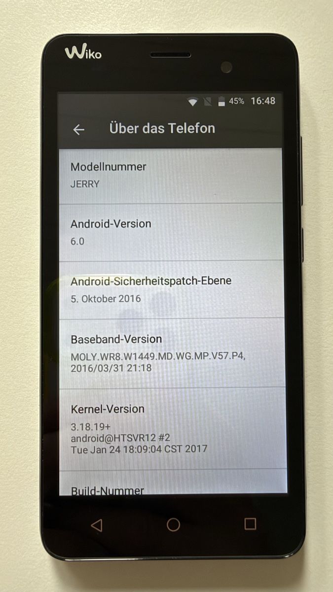 Wiko Telefoni cellulari / Smartphones: Wiko Jerry Android 6.0 gebrauchter Zustand – Usato da Kirchberg BE venduto da pimposchinder
