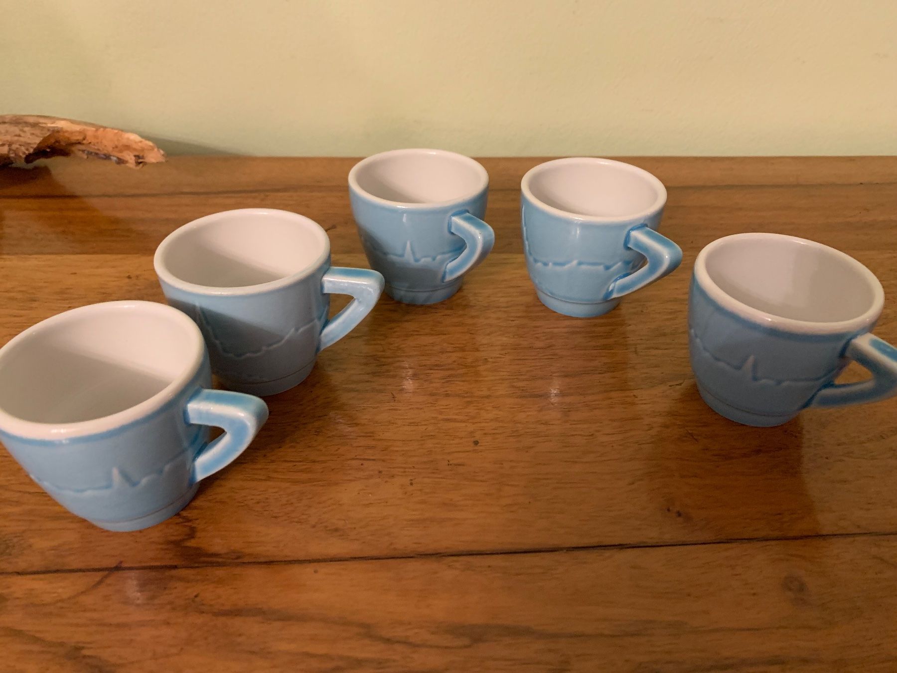 Rössler Tazze: Rössler: 5 x Espresso Tassen "Bern", hellblau – Usato da Rikon im Tösstal venduto da Spellbinder