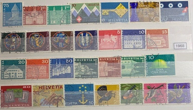 Alle Briefmarken: Timbres suisses 1968 e – Gebraucht aus Lausanne von Cabessa 3
