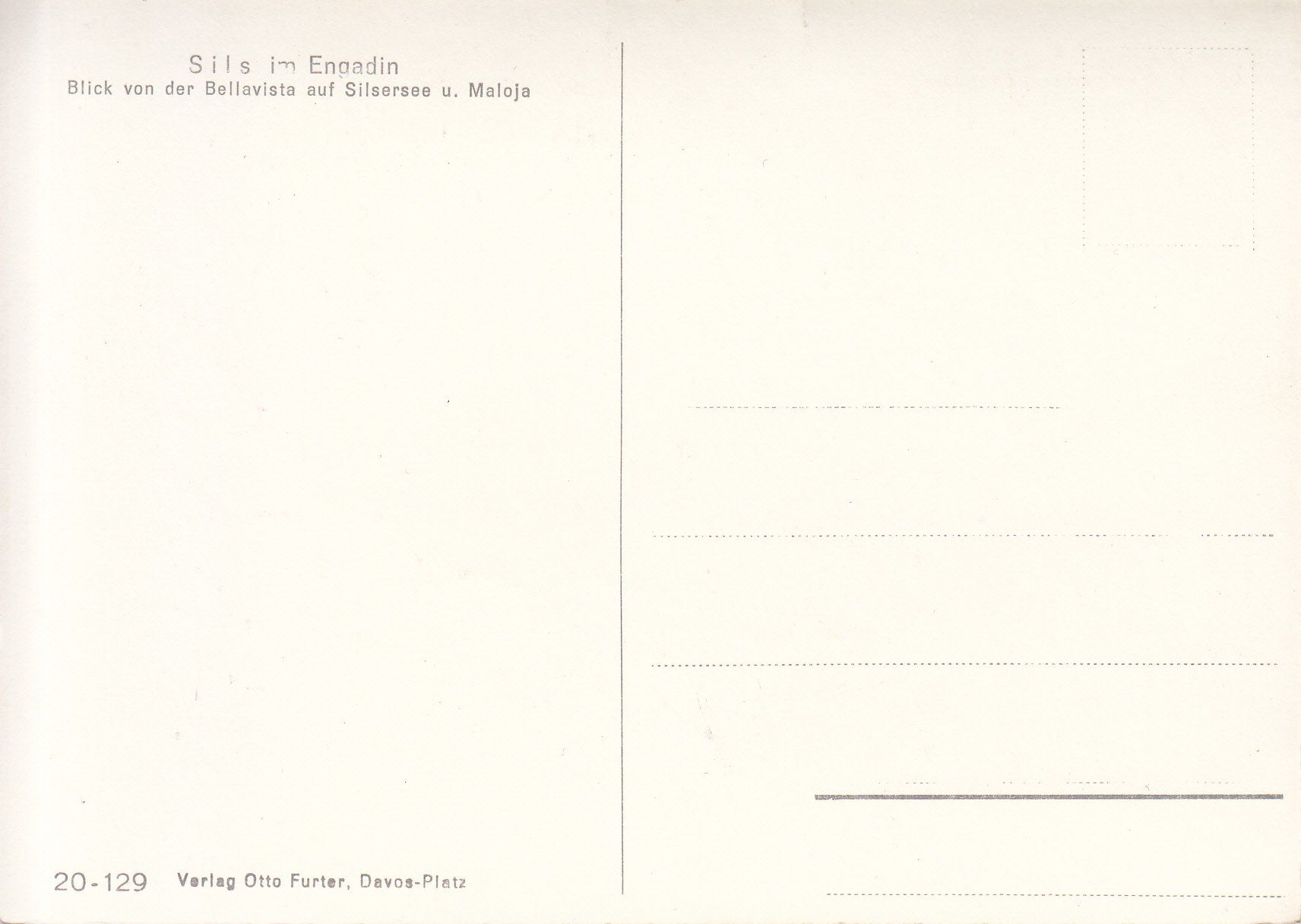 Cartoline postali: Sils ca. 1950 – Usato da Bürglen TG venduto da StampGraf 1