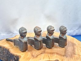 4 antike Jalousie Rückhalter, Gusseisen (LOT2297X#FBS2)