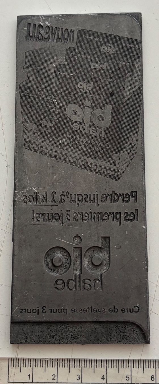 Foto & Immagini: Cliché typographique - bio halbe, cure de sveltesse pour... – Usato da Neuchâtel venduto da gefdeneuch 3