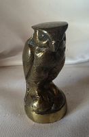 Eule Figur Briefbeschwerer massiven Messing Athena grichisch