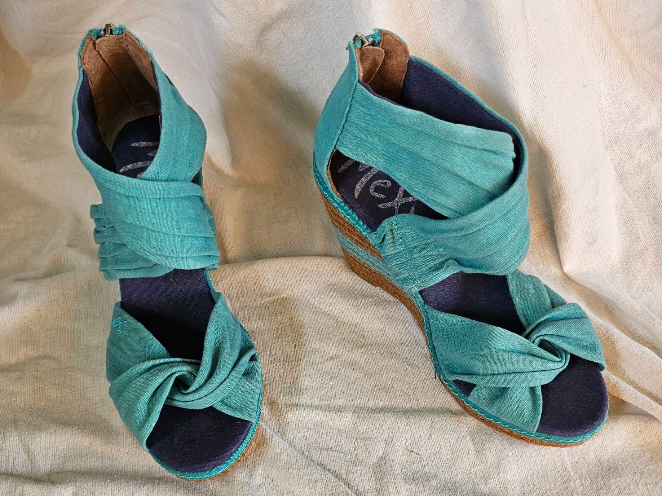 Scarpe da donna: Sandales à talon tissus vert EU  37 – Nuovo e nell'imballaggio originale da Gland venduto da Vee_0 7