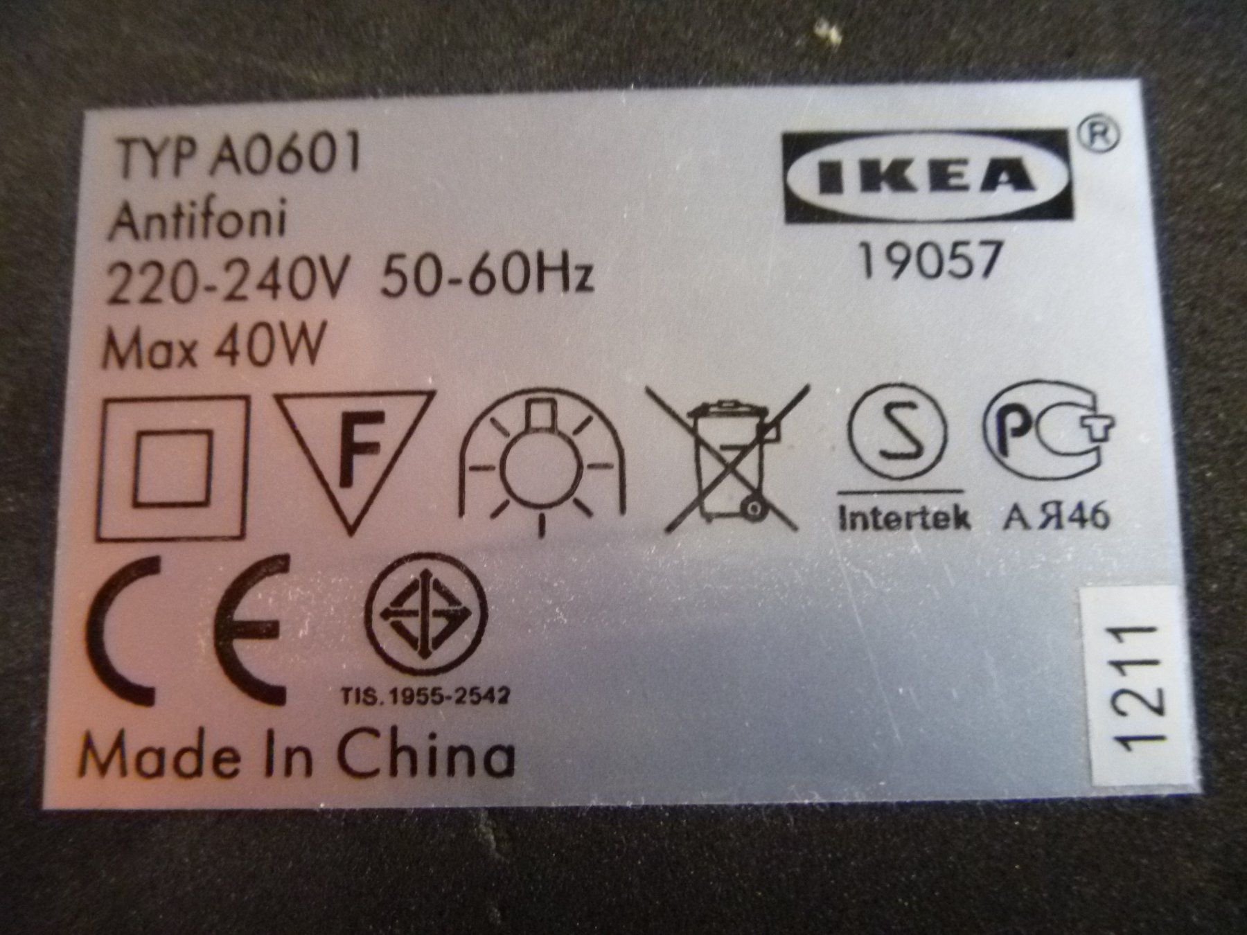 Ikea Lampade: Tischlampe Ikea Antifoni – Usato da Rüti ZH venduto da baumchen 7
