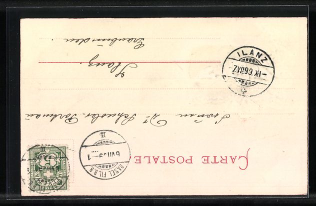 Cartoline postali: Litho Luzern, Löwe von Luzern mit Wappe – Usato da Berlin venduto da bartko-reher 1
