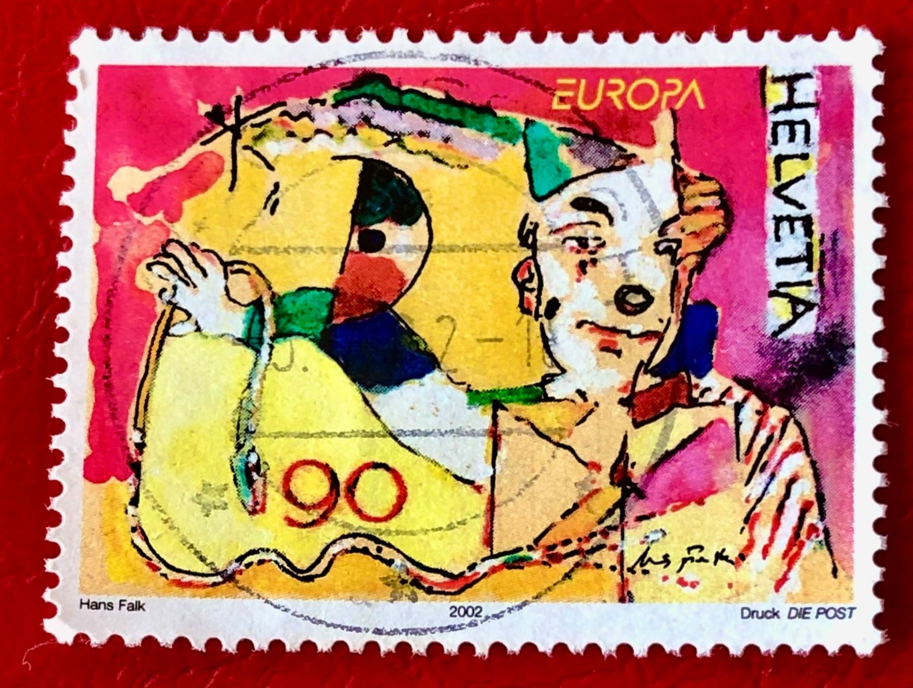 Alle Briefmarken:  Nr.1052 Clown mut Requisiten  GESTEMPELT  2002    – Gebraucht aus Aarau von Billa007