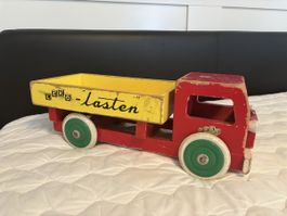 Holzlastwagen Leko Lasten Schweden Vintage Spielzeug
