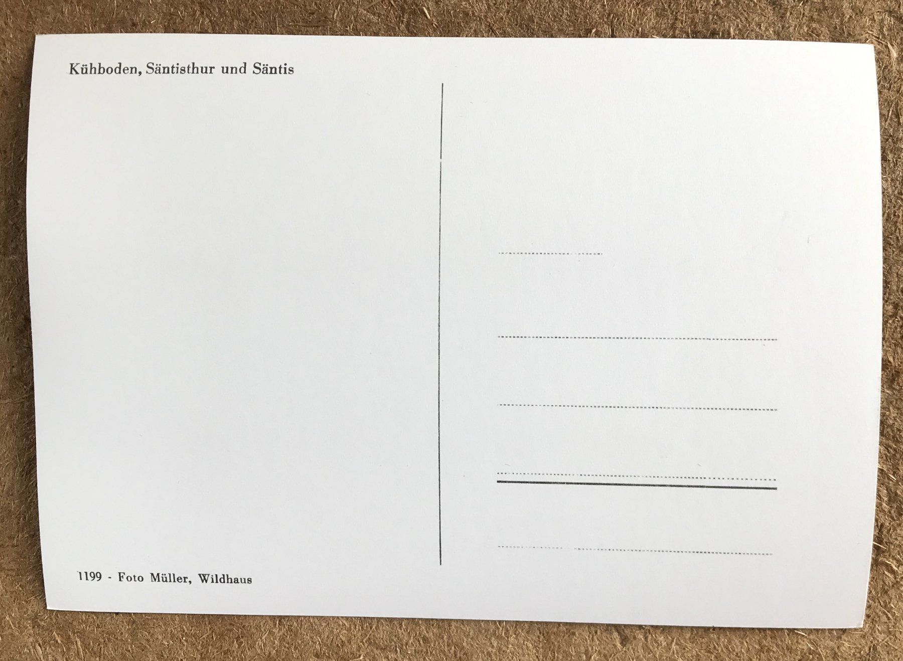 Cartoline postali: ANSICHTSKARTE KÜHBODEN SÄNTISTHUR UND SÄNTIS – Usato da Ostermundigen venduto da wini63 1