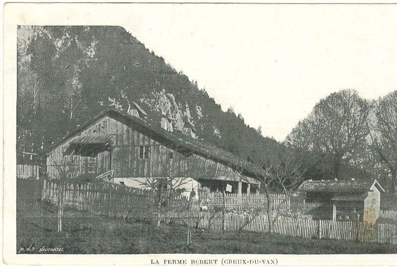 Cartoline postali: Creux-du-Van - La Ferme Robert +1916 – Usato da Emmenbrücke venduto da teestube