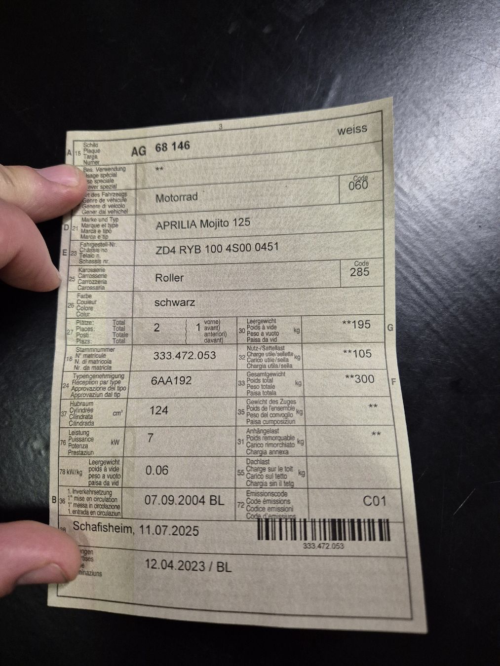 Aprilia Scooter: Aprilia Mojito 125 Roller – Usato da Kaiseraugst venduto da jos_d9vq 3