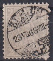 Sitzende Helvetia  2Rp.,V-O ZÜRICH+++