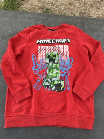 Minecraft Pullover rot Grösse 164