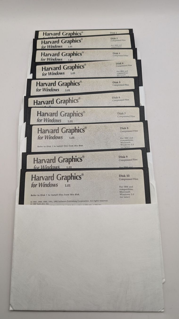 Software: Harvard Graphics für Windows 1.01 aif 5.25" Floppy Discs – Neu (gemäss Beschreibung) aus Bad Ragaz von MR_BR