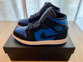 NIKE AIR JORDAN 1 MID ROYAL BLUE 100% ORIGINAL NEW&BOX 40.5