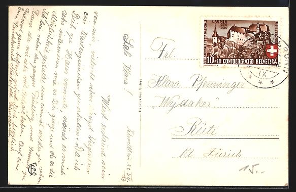 Cartoline postali: AK Schwellbrunn, Teilansicht mit Kirche – Usato da Berlin venduto da bartko-reher 1