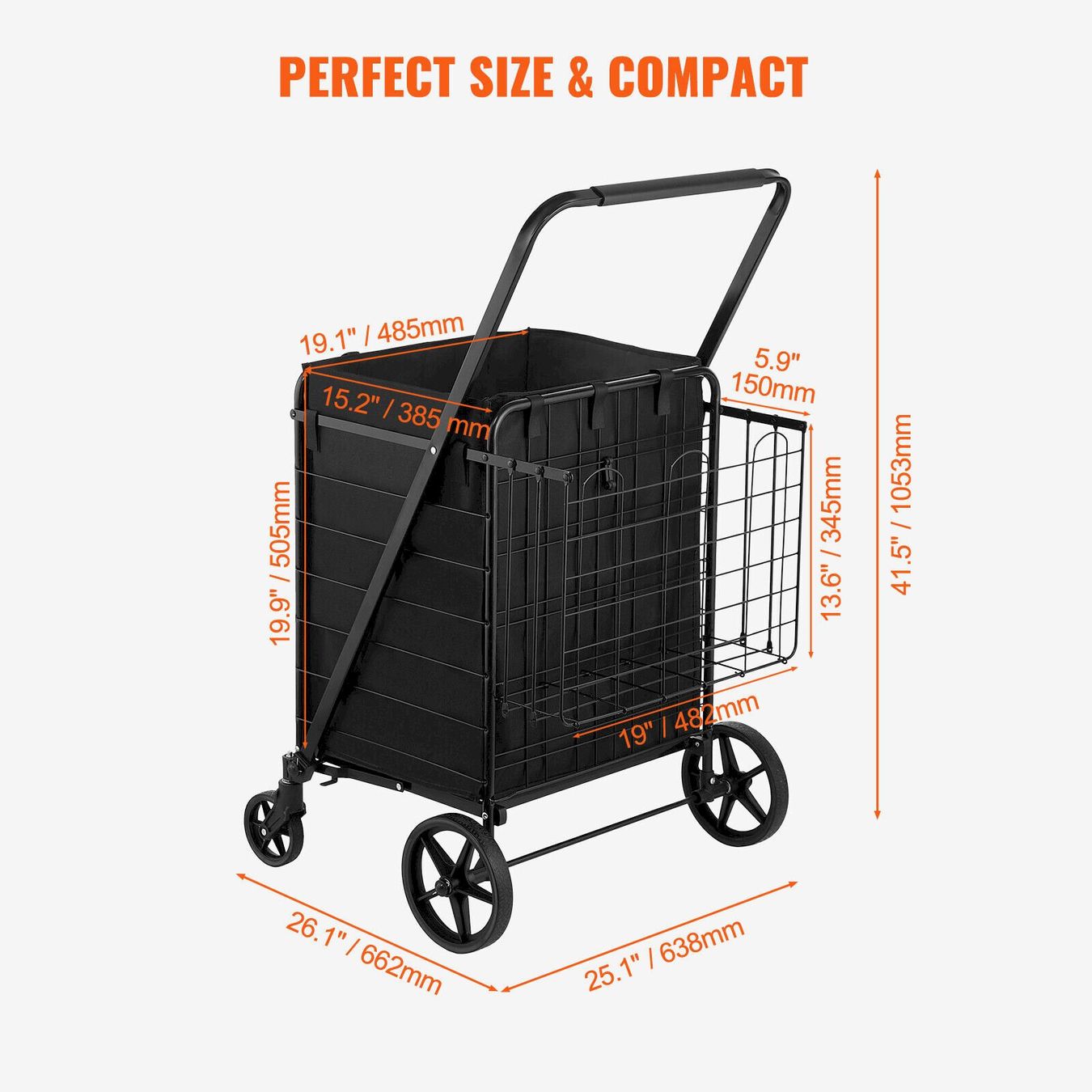 Autres articles pour la maison: VEVOR Einkaufstrolley Klappbar schwarz – Neuf avec emballage d'origine à Bottighofen par zaap 2