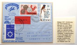Malawi interessanter Luftpostbrief nach London