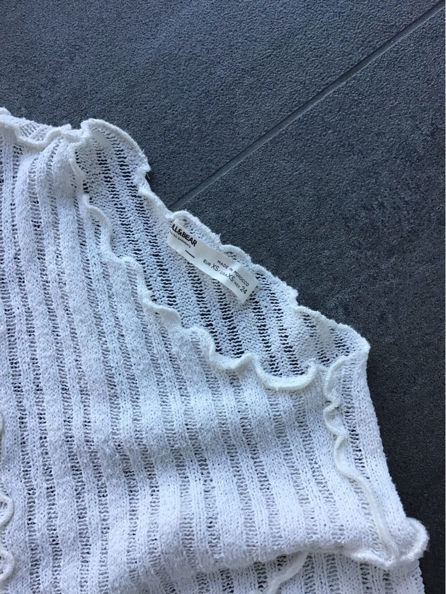 Pull&Bear Vestiti: Pull&Bear Kleid, Rippenstrick, weiss, Grösse XS, neuw. – Nuovo (secondo la descrizione) da Aarburg venduto da Sonnenschein6 1