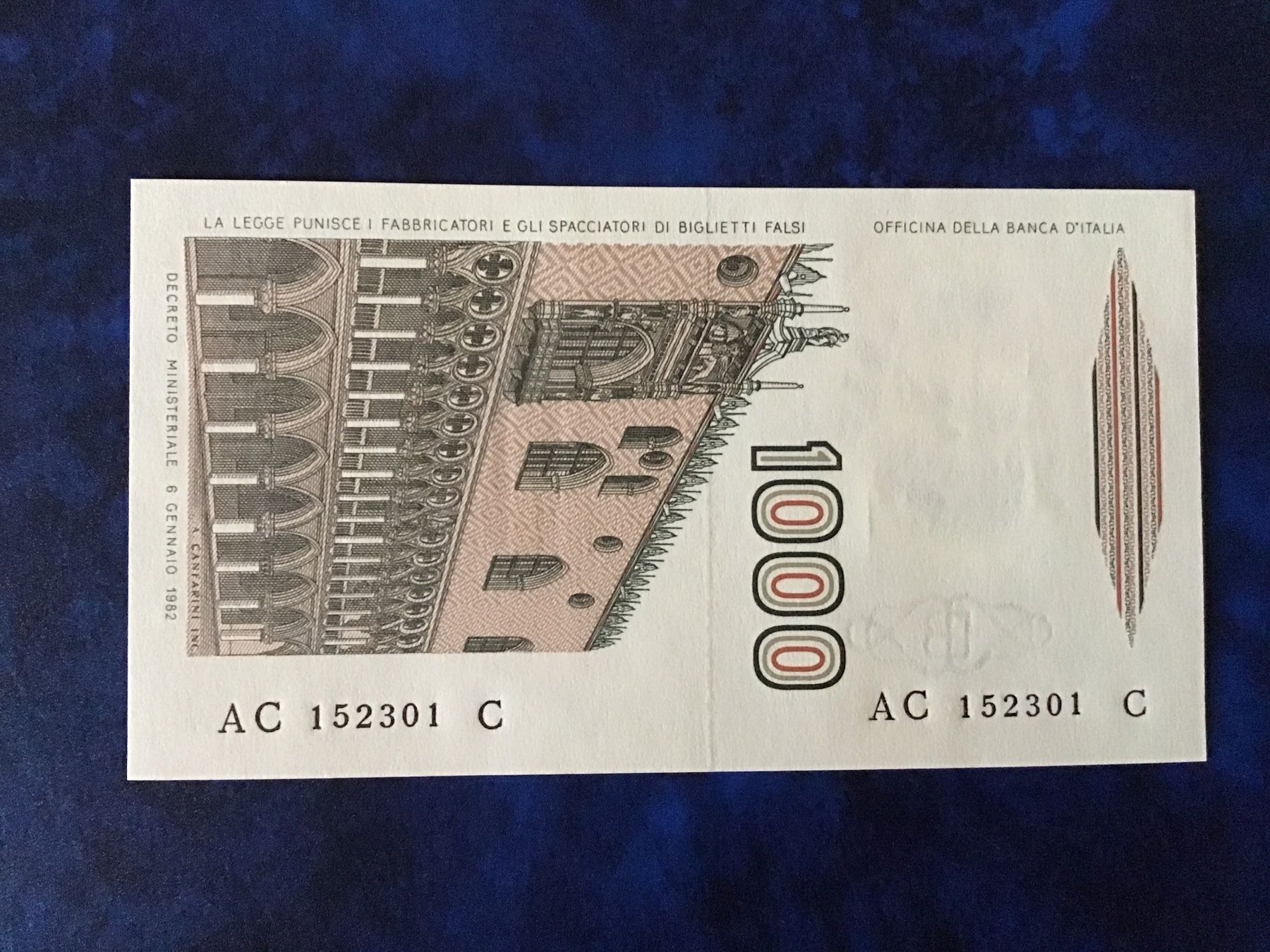 Banknoten: Italien Mille Lire, 1982 – Neu (gemäss Beschreibung) aus Urtenen-Schönbühl von absolut08 1