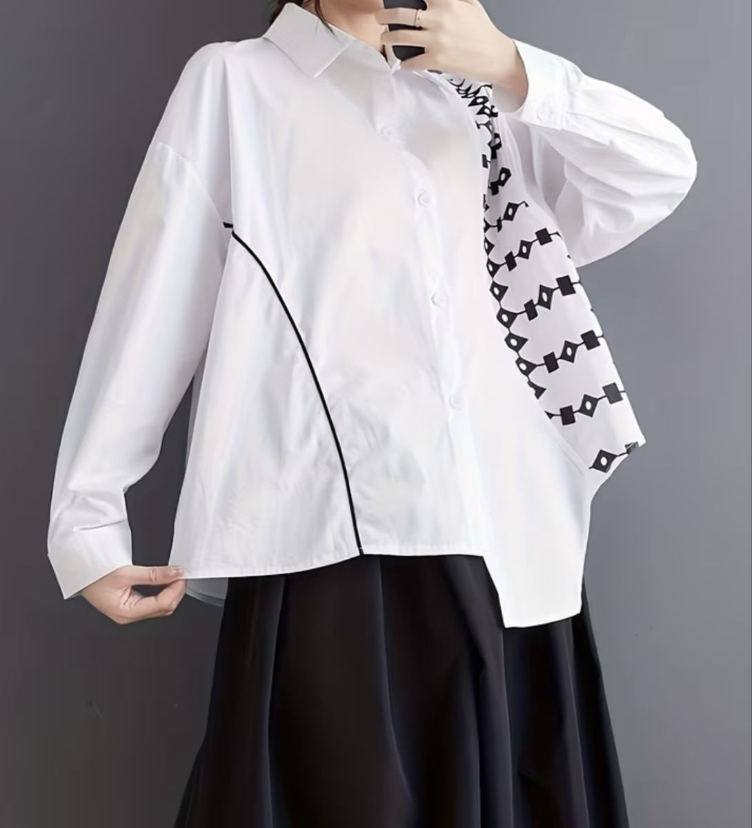 Camicette: Chic Camicia di cotone-1size- nuovo stile – Nuovo e nell'imballaggio originale da Gordevio venduto da LanaZimm 4