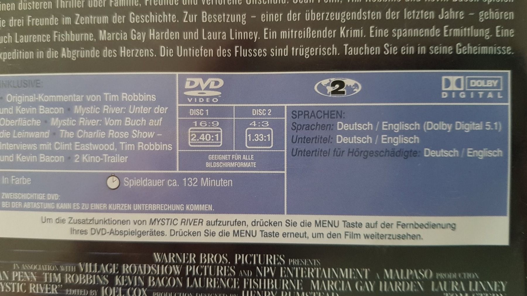 Tutti i DVDs: DVD Mystic River / Sean Penn – Usato da Oetwil am See venduto da fineli2 1