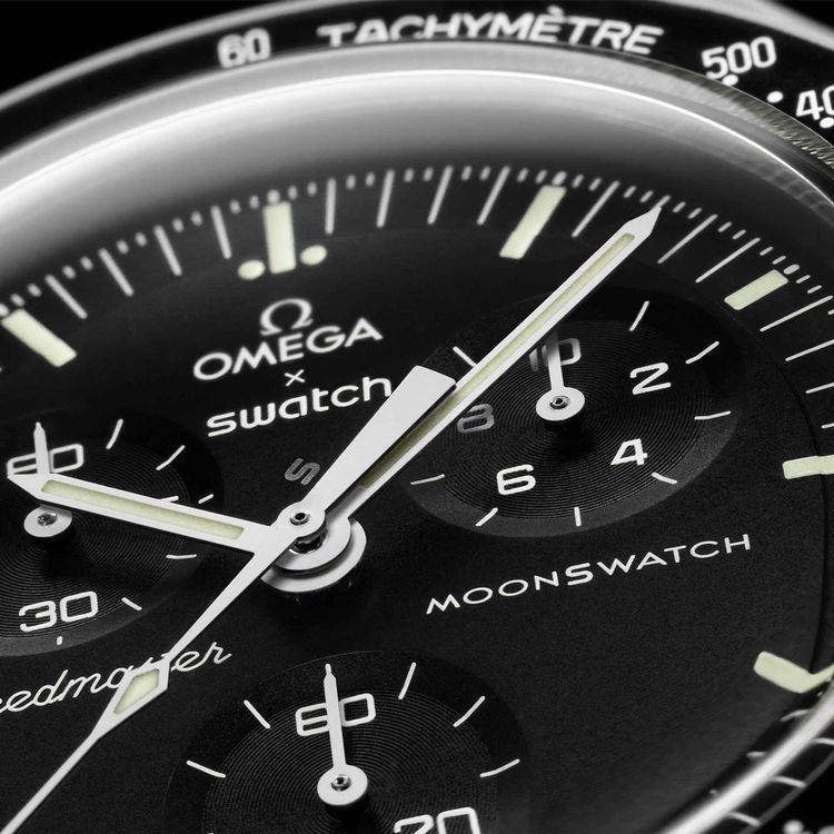 Swatch Orologi: Omega X Swatch MoonSwatch Mission to the Moon + Omega Pin's – Nuovo e nell'imballaggio originale da Sonceboz-Sombeval venduto da michael.l 2