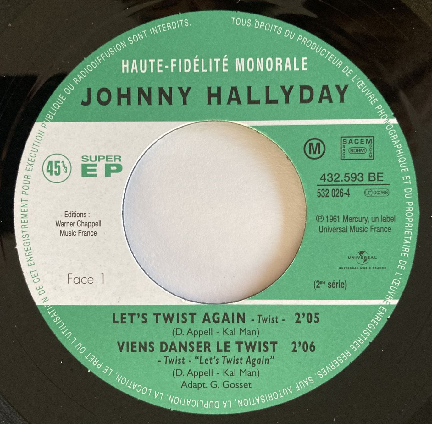 Dischi in vinile: JOHNNY HALLYDAY - VIENS DANSER LE TWIST – Usato da Bottens venduto da hotter-than-hell 2