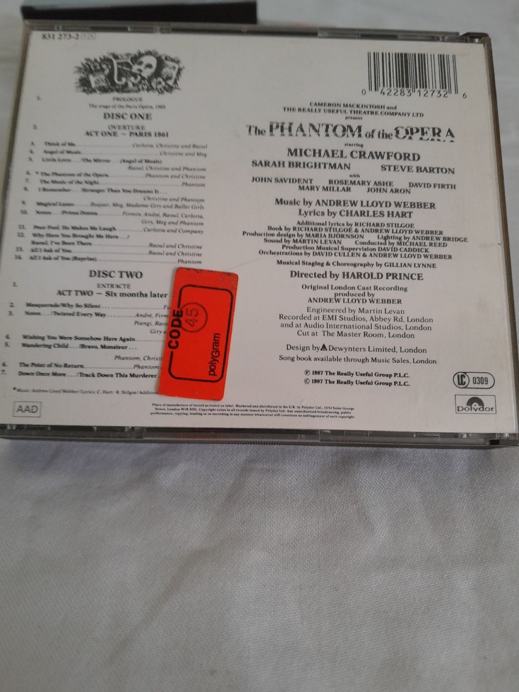CD: Phantom der Oper - Original CD - Top Zustand! – Usato da Aarwangen venduto da hirschit 1