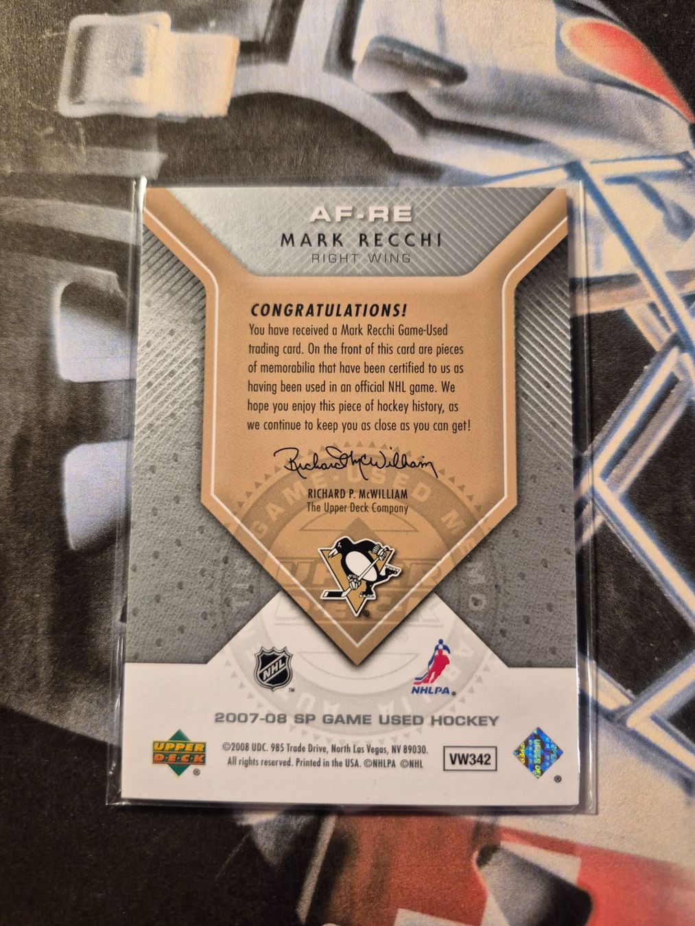NHL Sammelbilder & Trading cards: NHL Mark Recchi Pittsburgh Penguins – Gebraucht aus Treiten von Sauber73 1