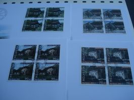 Satz Pro Patria, 2002, FDC + 4erblock, 5 Belege